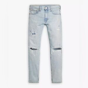 Levi’s 512 slim taper fit light blue distressed jeans